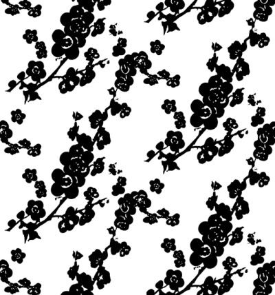 black flower wallpaper. lack and white flower