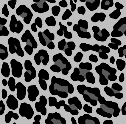 black and white zebra print background. Gray Leopard Print