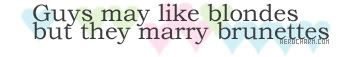 marry brunettes