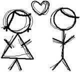 Stick Figure Love Couple