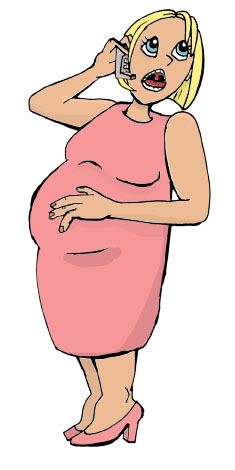 pregnant cartoon stressed