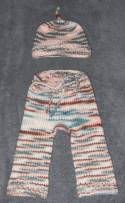 Newborn Cashmerino Perfection Pants Set<BR> Knit By Debi