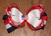 Memorial Day/ 4th of July Bow loopy bow