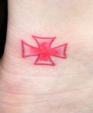 Temporary Tattoo,Red Cross tattoo Design 