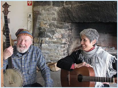 with Pete Seeger, Jan. 2009