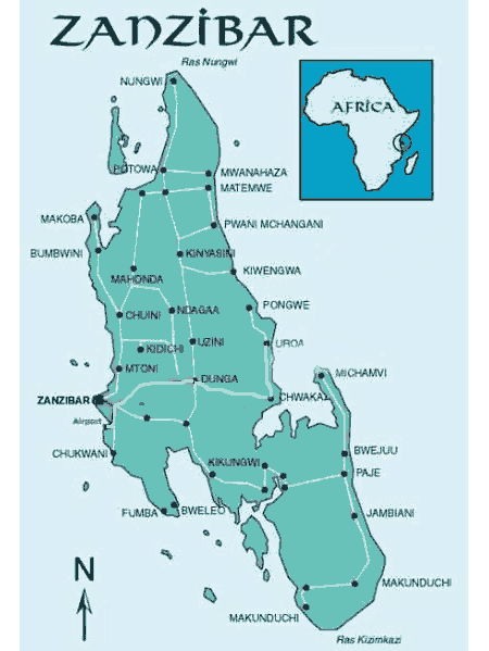 Map Zanzibar