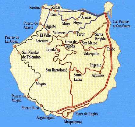 Gran Canaria  on Gran Canaria Map Gif