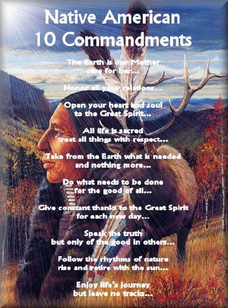 Native Americans ten commandments Pictures, Images and Photos