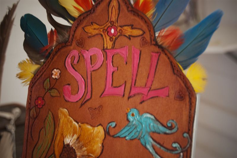 carved spell card holder by buffalo girl