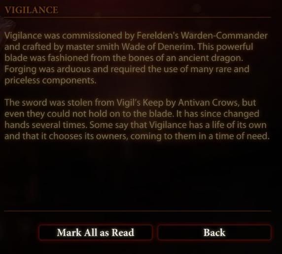 Dragon Age Vigilance. (Dragon Age II - Dragon Age II