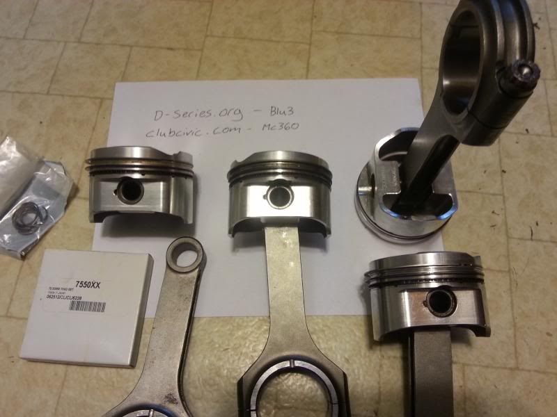 arias high compression d16 piston and rods Honda