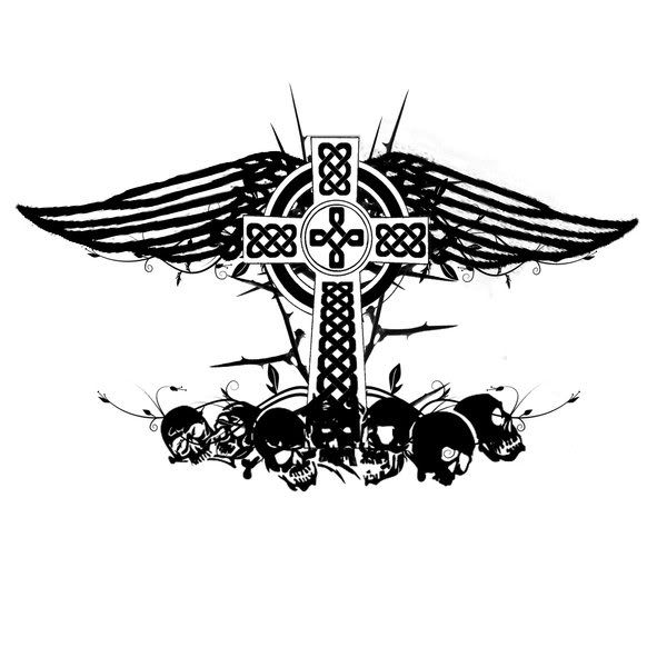 tattoo celtic cross. Celtic Cross with wings and