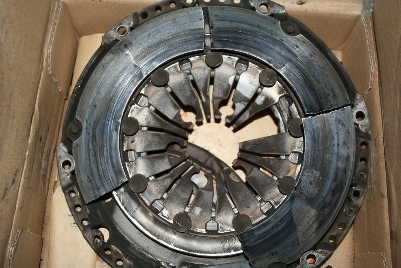 broken pressure plate in many places after driving for about 3 hours