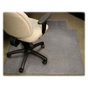 Rolling chair rug protector