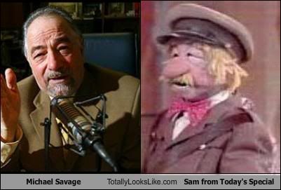 Michael Savage looks like Sam from Today's Special, just with less integrity