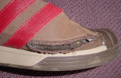 Defective Adidas Shoes Rip