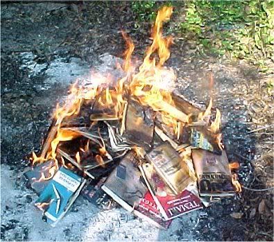 Burning the New Testament of the Bible