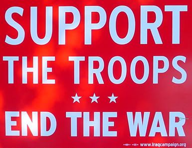 Sign reading Support the Troops - End the War