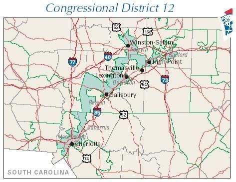 Melvin Watt's 12th District in NC