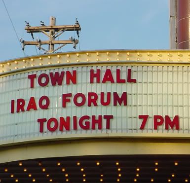 Town Hall Meeting Marquee