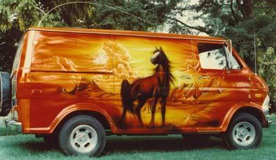 horse van mural