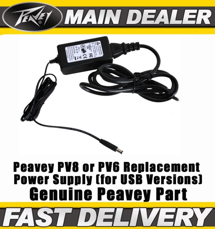 Peavey PV8 USB or PV6 USB Replacement Power Supply (for USB Versions