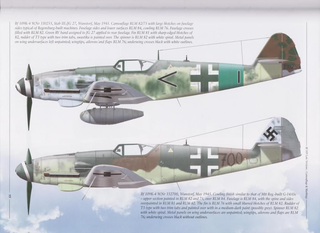 Bf 109 K4 color profiles Bf 109 K4 ED Forums