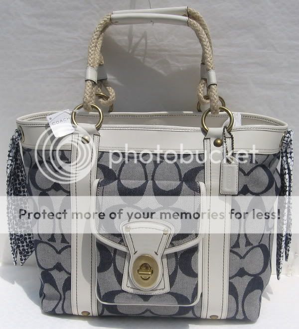 Coach NWT $698 Denim Signature Resort XL Tote 10500  