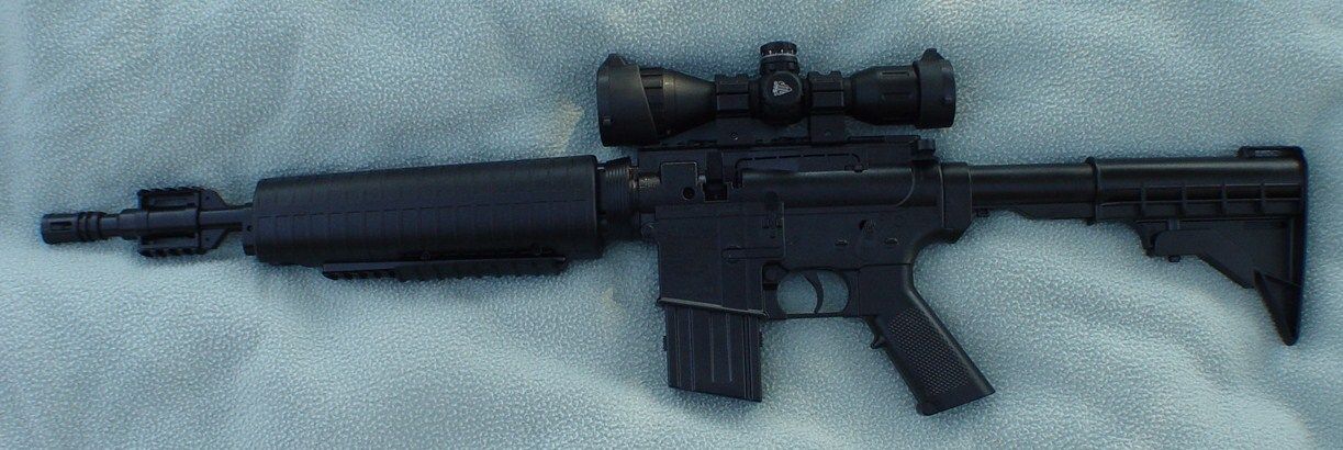 Airgun forum: My Scoped M4-177 for Long Shoots