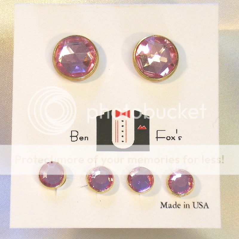 Cufflinks and Tuxedo Studs Gold Amethyst Purple New  