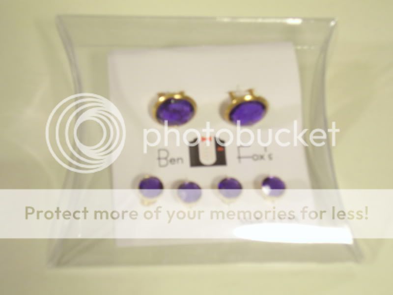 Cufflinks and Tuxedo Studs Gold Amethyst Purple New  